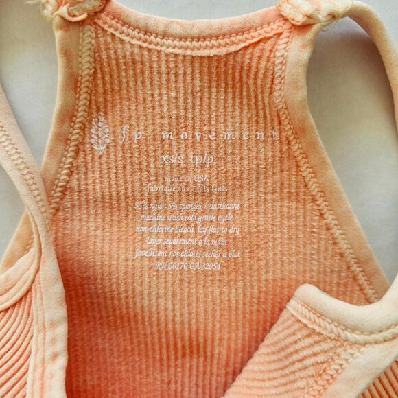 Free People Compression Happiness Runs Long Tank Peach XS - Picture 3 of 4